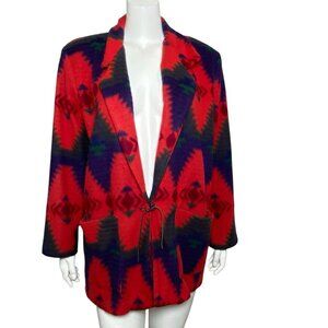 Vintage Jeans Wear Southwestern Axtec Blazer Jacket Womens Size M Made in USA